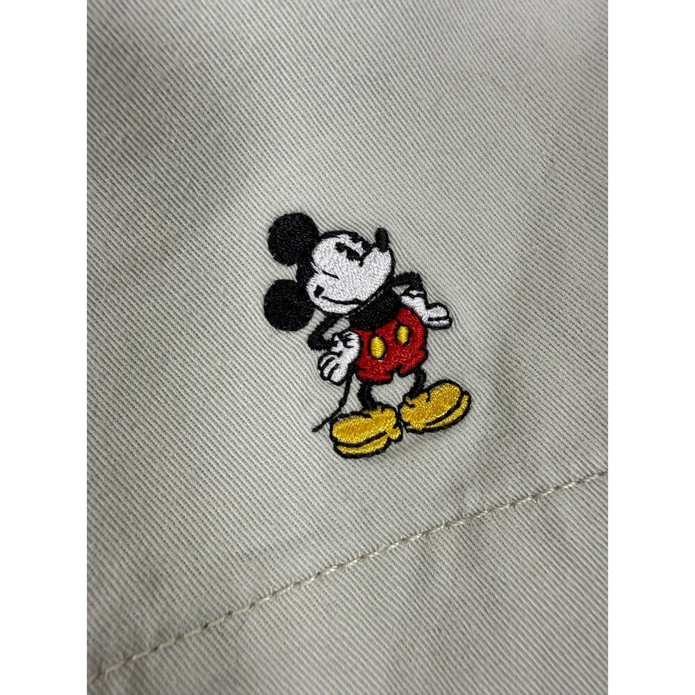 Vintage Walt Disney World Mickey Mouse Shorts Khaki Pleated Womens Size 10 - Picture 3 of 8